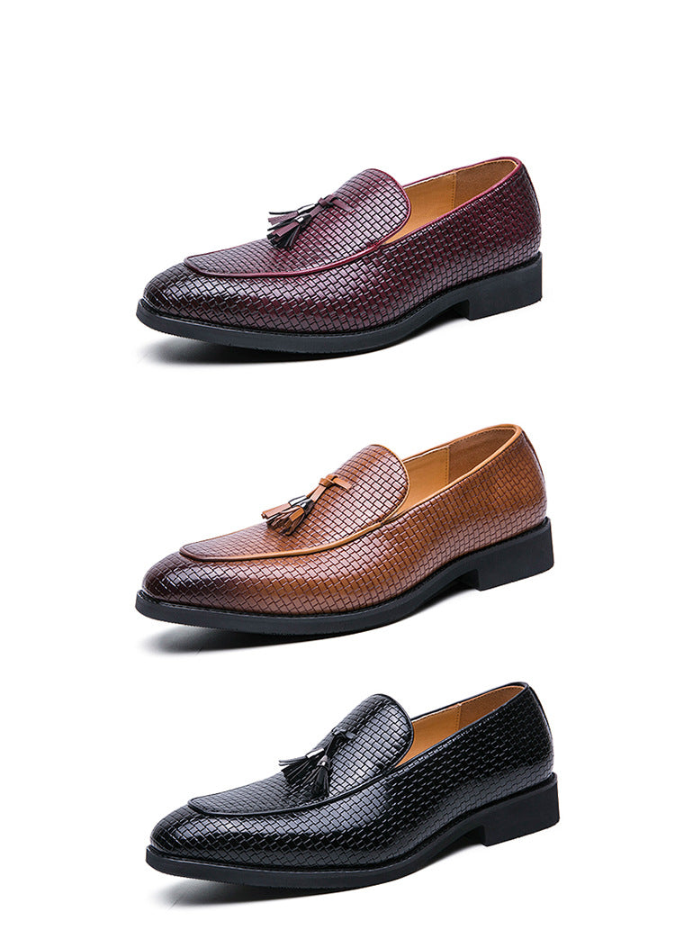 The 'Vantage' Pointed-Toe Leather Loafers