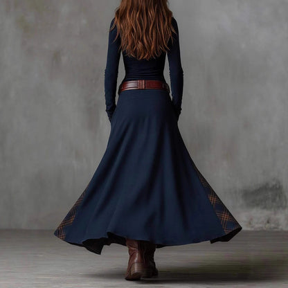 The 'Heritage' Plaid Patchwork Velvet Dress