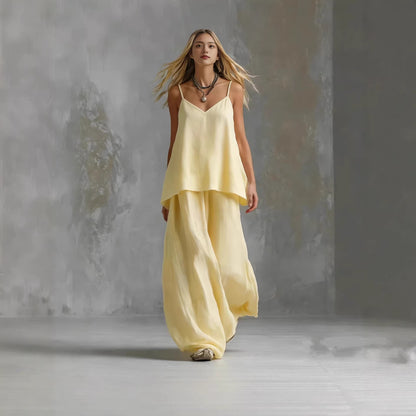 The 'Jungle-Escape' Tropical Wide-Leg Co-ord