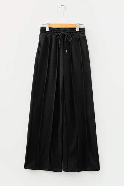 The 'Onyx' Seamed Wide-Leg Sweatpants