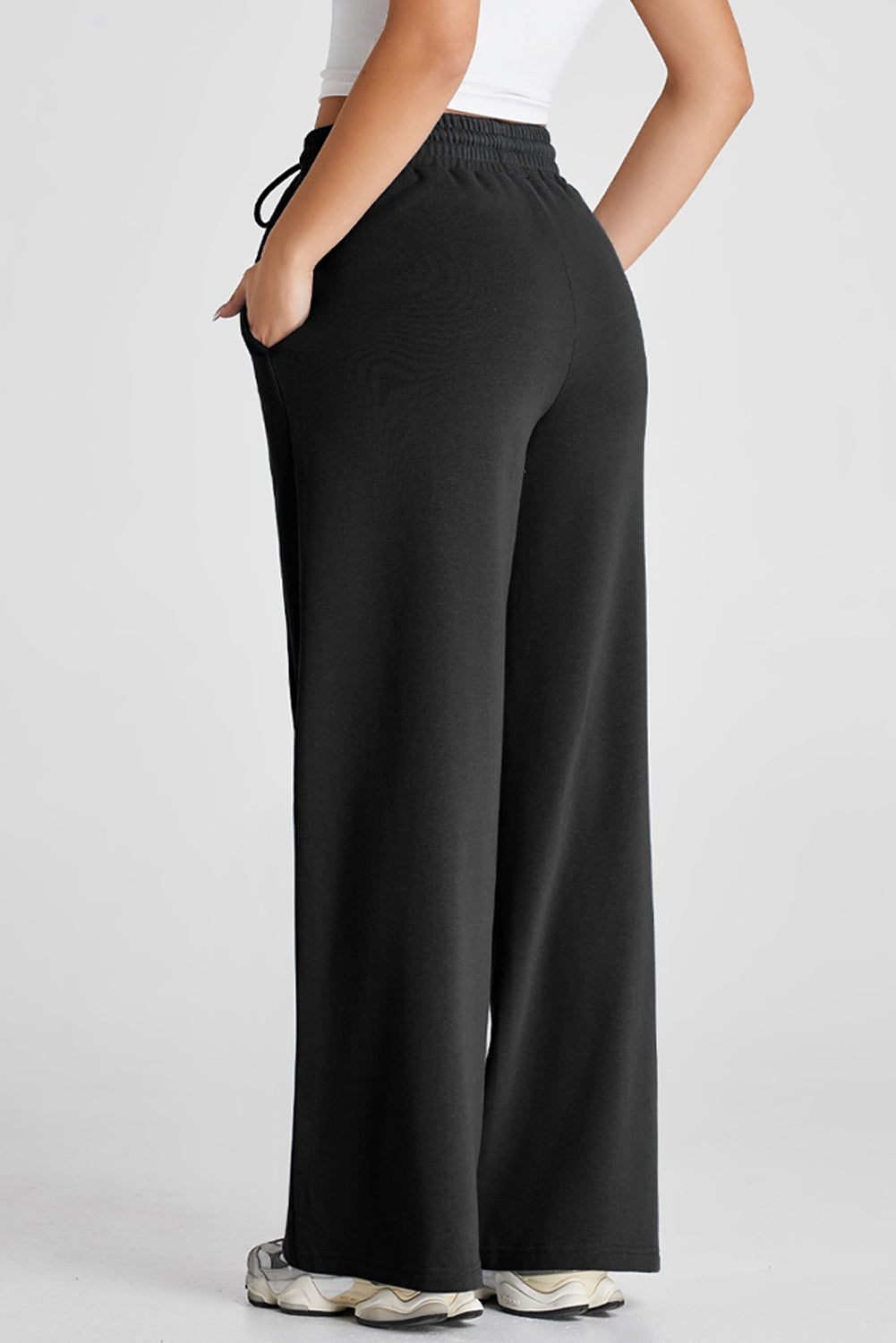 The 'Onyx' Seamed Wide-Leg Sweatpants