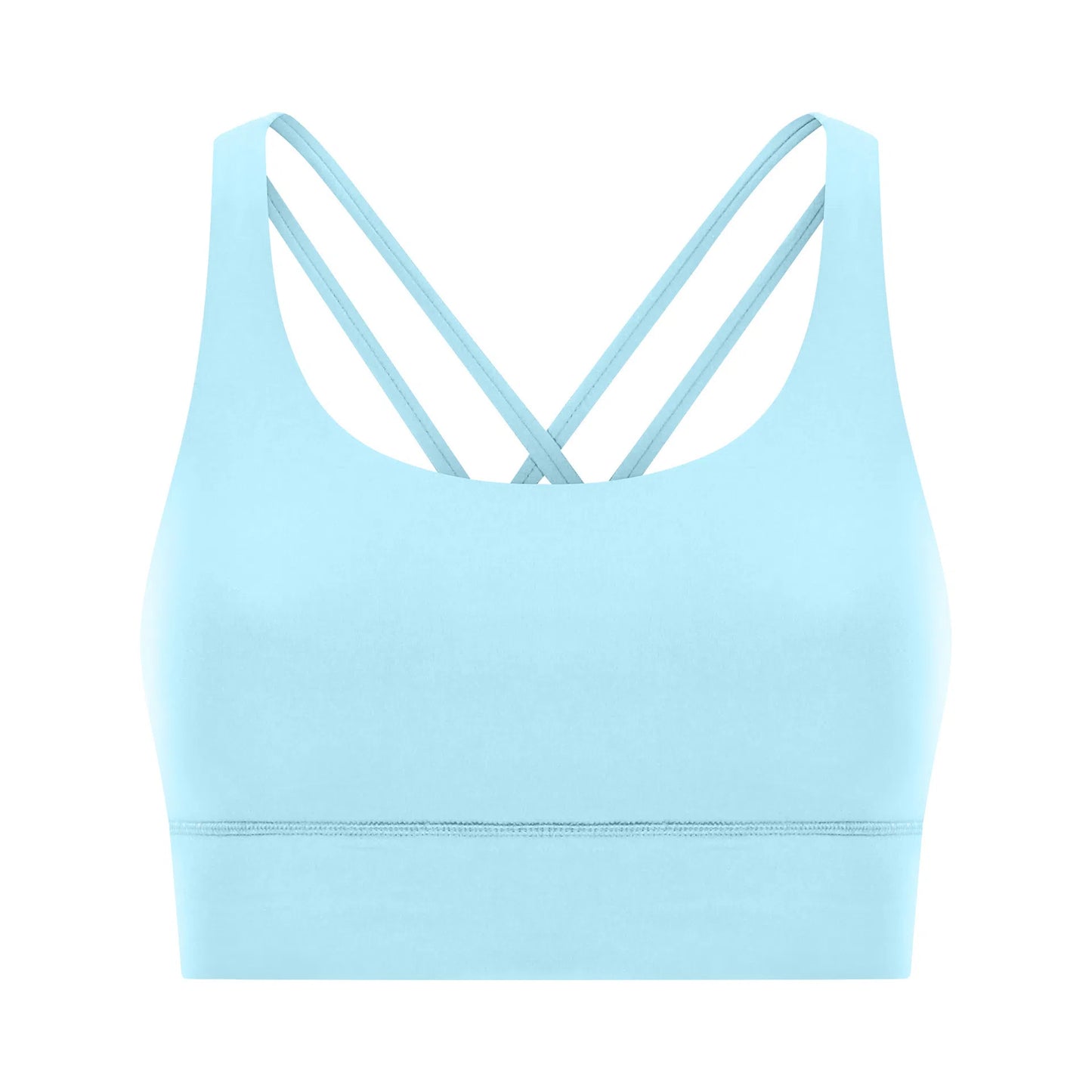 Cross back yoga bra brushed bare high-strength shock-absorbing gathering sports vest for women