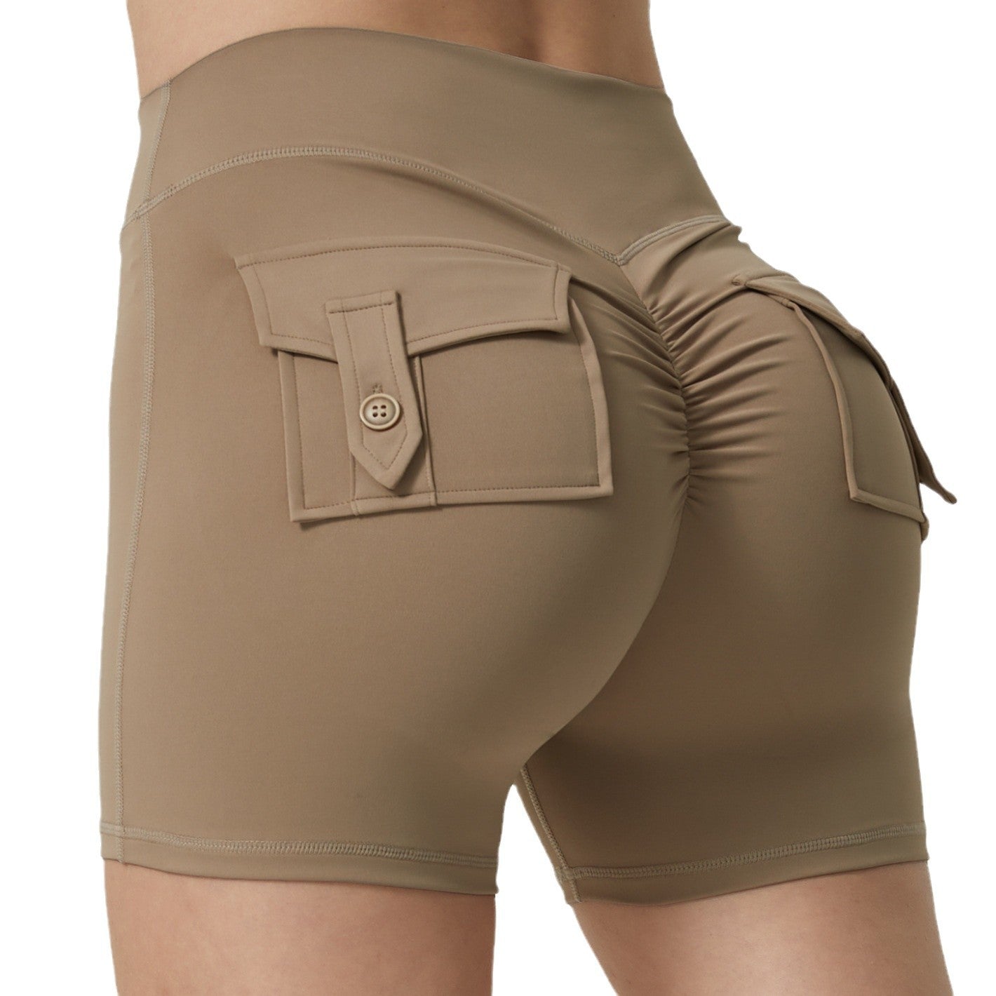 The 'Stride' High-Waisted Side-Pocket Yoga Shorts