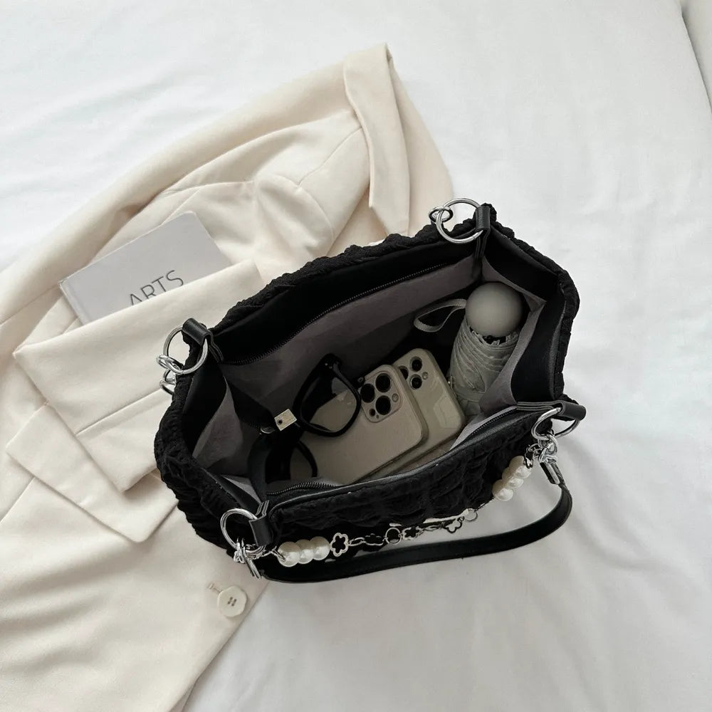 casual textured shopper bag

