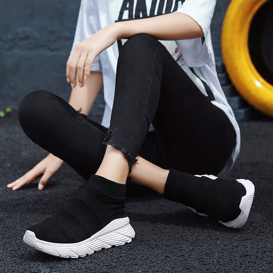 flyknit mesh slip-on sneakers

