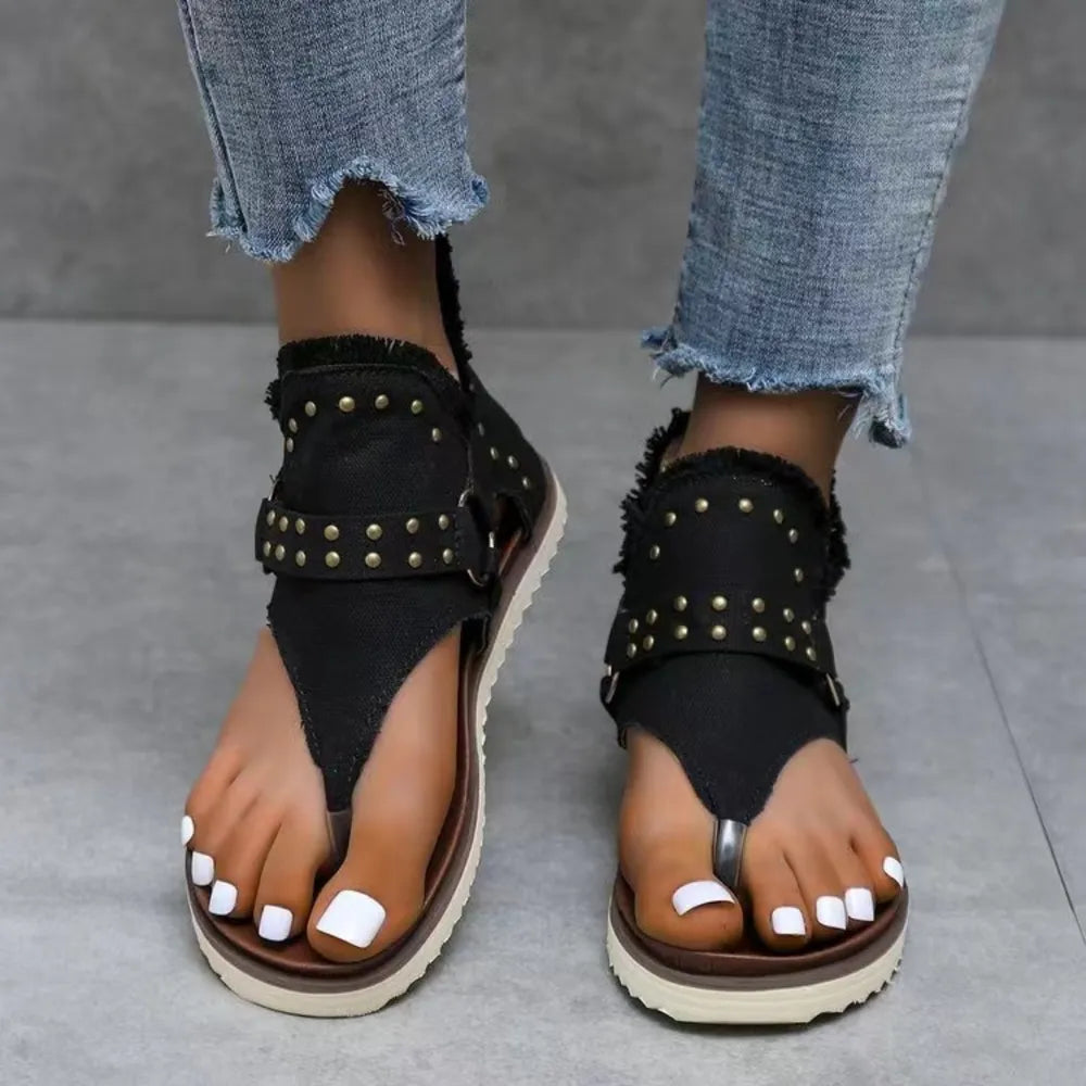Statement flat sandals for beach or street

