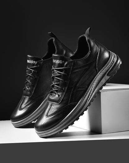 The 'City-Sleek' Casual Leather Low-Top Sneaker