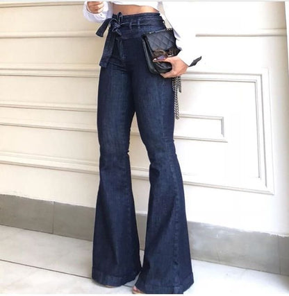 The 'Vogue' High-Rise Lace-Up Flare Jeans