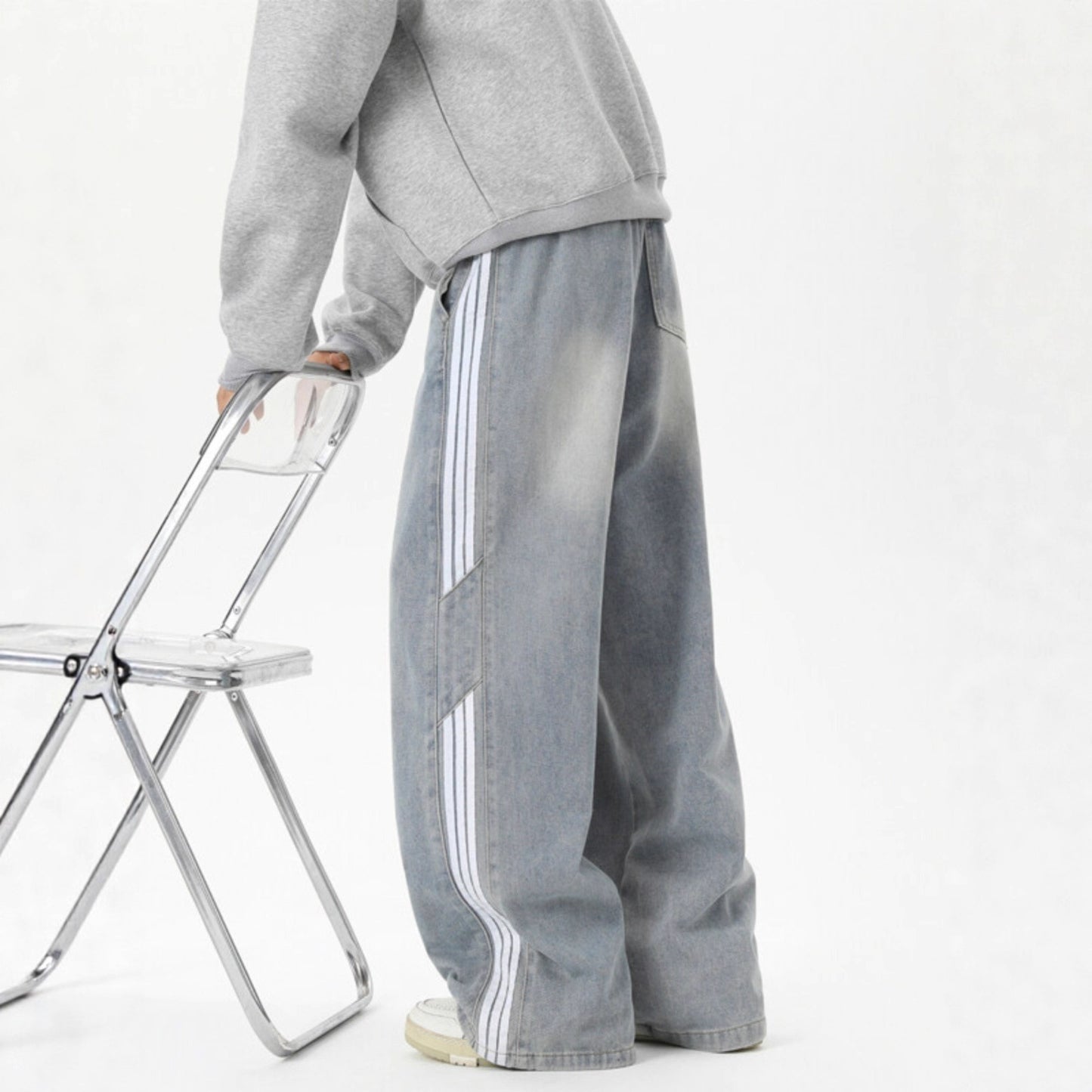 The 'Brooklyn' Side-Stripe Vintage Wash Jeans