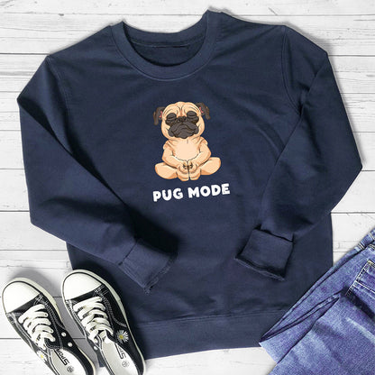 PUG MODE letter printed hoodie