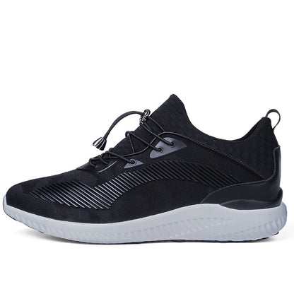 Internal height increasing men's shoes 8CM sports shoes with thick sole and no lace up invisible height increasing shoes
