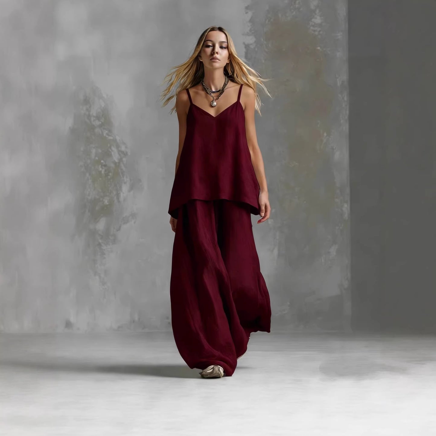 The 'Jungle-Escape' Tropical Wide-Leg Co-ord