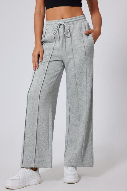 The 'Onyx' Seamed Wide-Leg Sweatpants