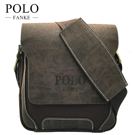 Designer men’s messenger bag PU leather

