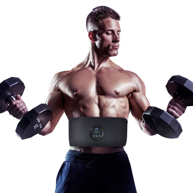 Rechargeable muscle stimulator with adjustable intensity

