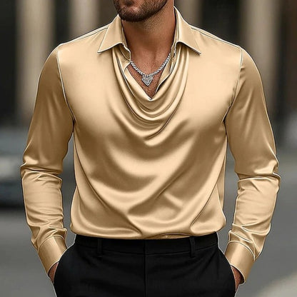 The 'Modern-Classic' Solid Cuban Collar Shirt