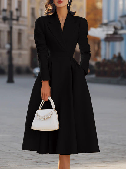 The 'Parisian-Allure' V-Neck Sculpting Maxi Dress