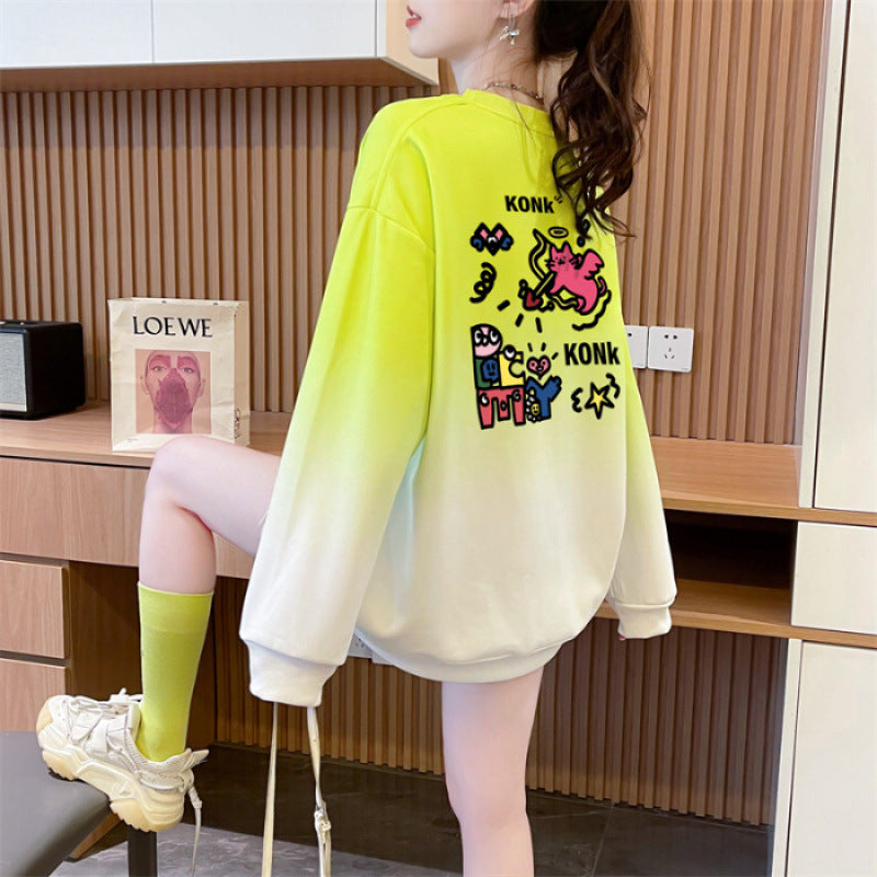 Premium Color-block Long Sleeve Crew Neck Sweatshirt