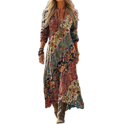 The 'Canvas' Vivid Digital Print Elegant Dress