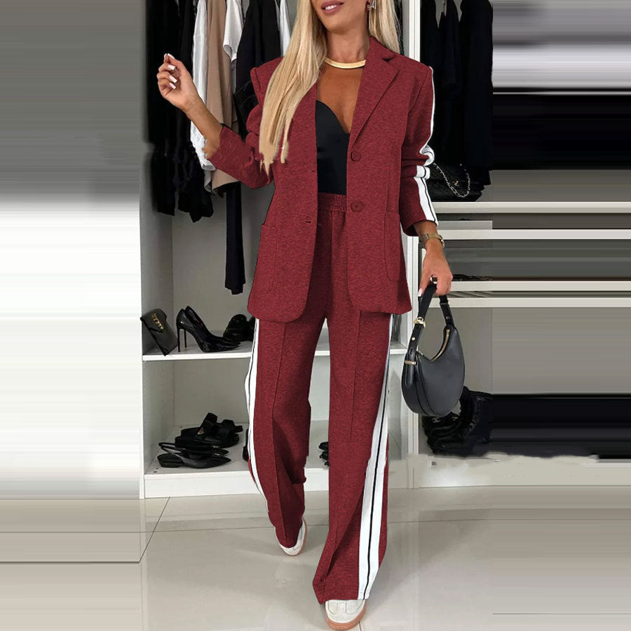 The 'City-Sport' Casual Blazer & Side-Stripe Pant Set