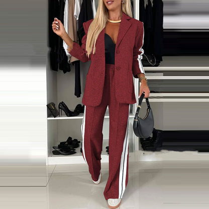 The 'City-Sport' Casual Blazer & Side-Stripe Pant Set