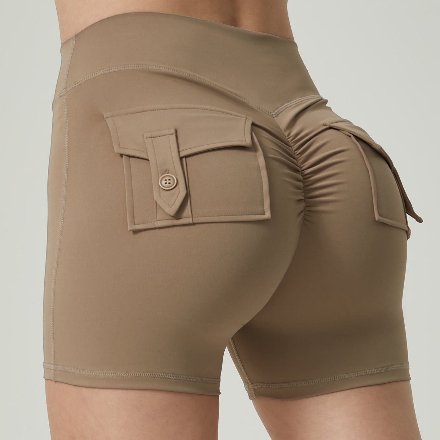 The 'Stride' High-Waisted Side-Pocket Yoga Shorts