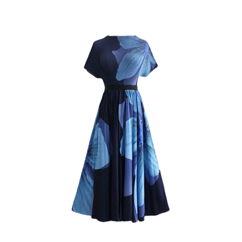 The 'Metro' Stretchy Pullover & Pleated Midi Skirt Set