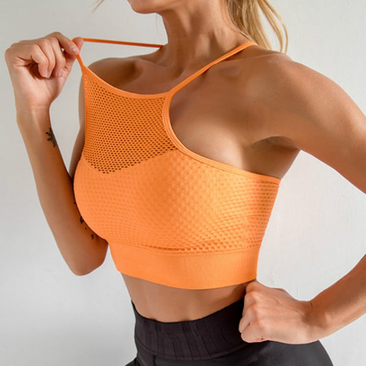 Medium support sports bra with removable cups

