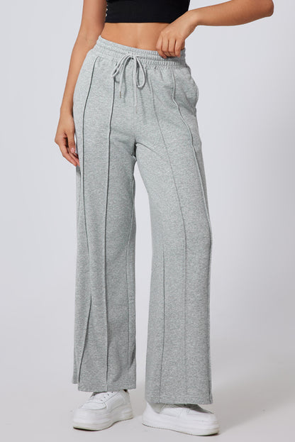 The 'Onyx' Seamed Wide-Leg Sweatpants