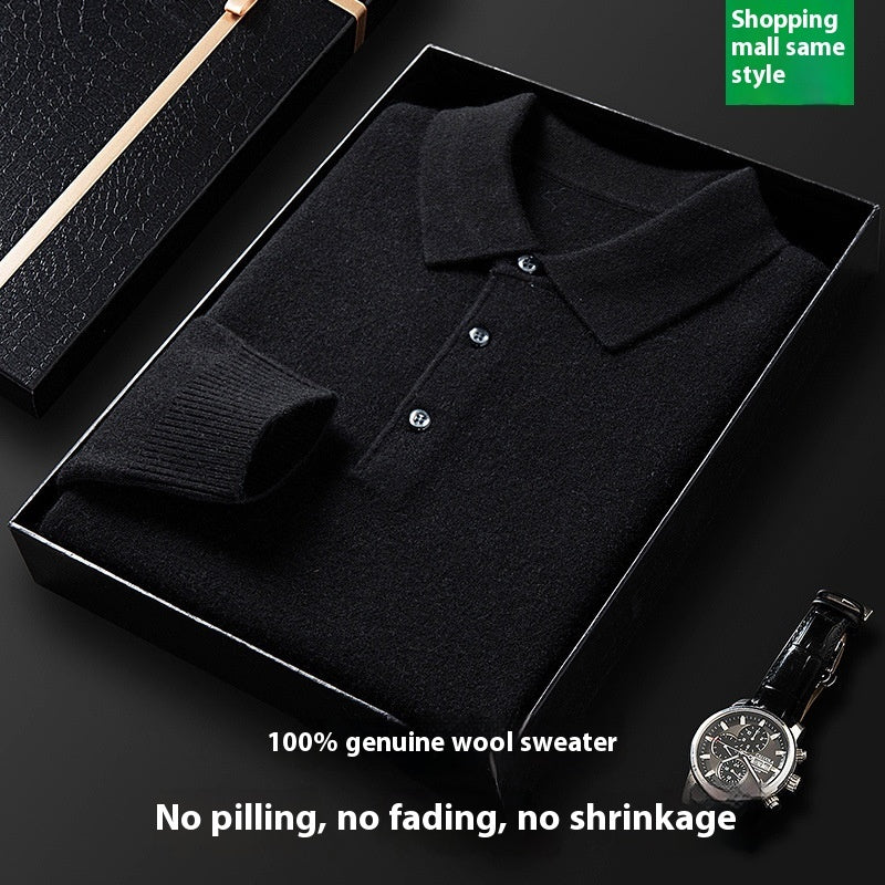 The 'Legacy' Warm Knitted Long-Sleeve Polo