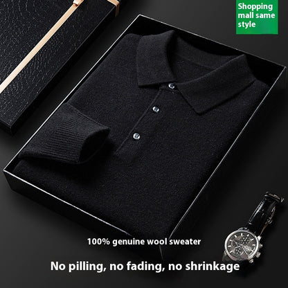 The 'Legacy' Warm Knitted Long-Sleeve Polo