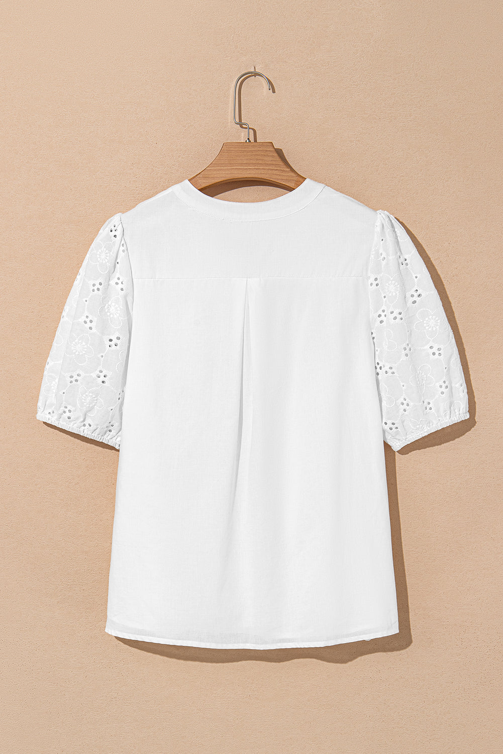 The 'Boho-Breeze' Embroidered Crochet Button-Down Blouse