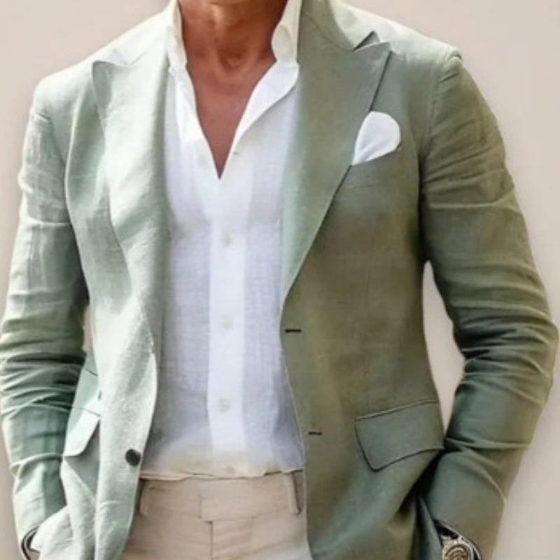 The 'Venture' Patterned Two-Button Casual Blazer