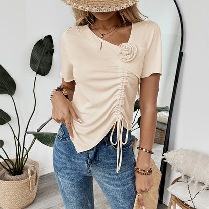 Close-up of 3D flower design on top
