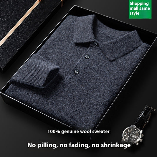 The 'Legacy' Warm Knitted Long-Sleeve Polo