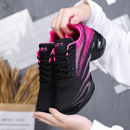 Flying weave soft-soled dance shoes

