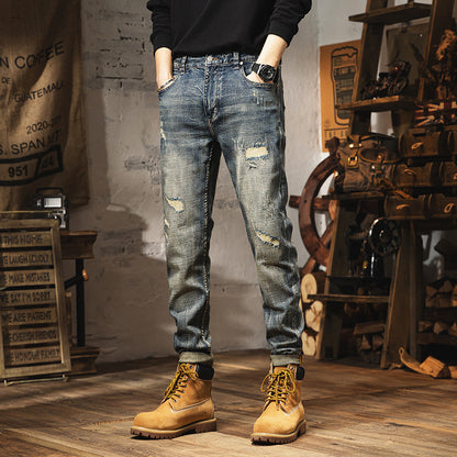 The 'Vintage-Fade' Heavy Wash Retro Jeans