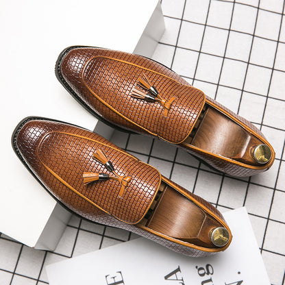 The 'Vantage' Pointed-Toe Leather Loafers
