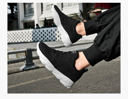 Height-Enhancing 8CM Men's Shoes, Sports Shoes, Spring and Summer Mesh Casual Shoes, Trendy Shoes, Soft Sole Travel Shoes, Student Running Shoes for Men