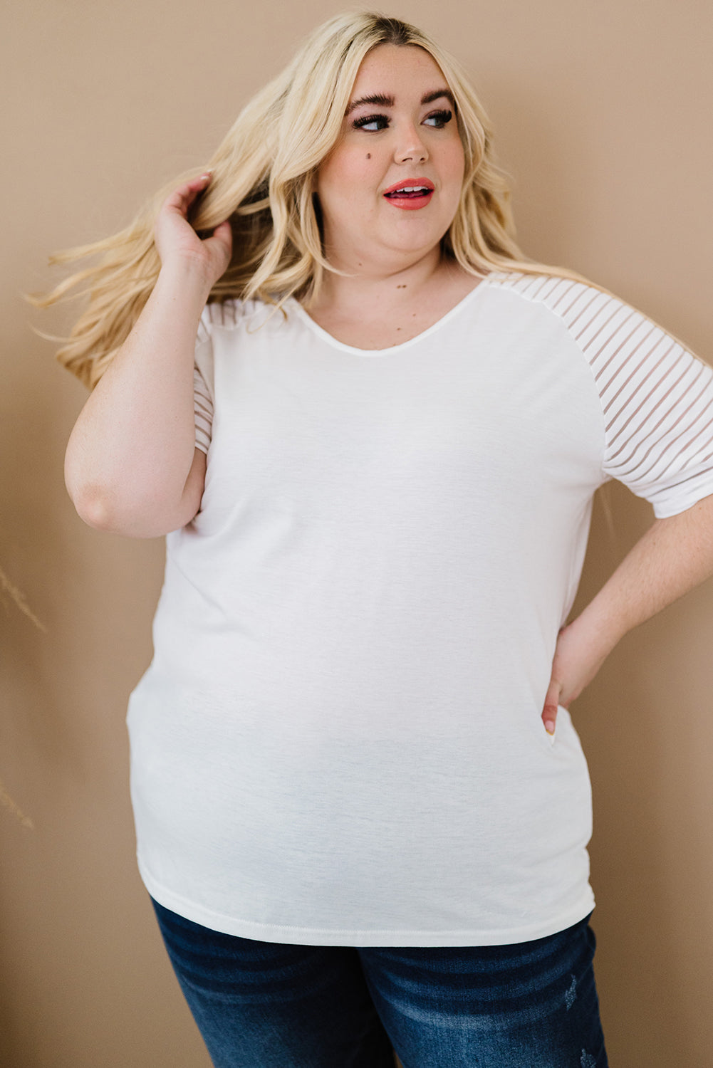 The 'Nautical-Ease' Striped Raglan Curve Tee