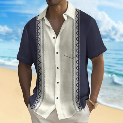 The 'Artisan-Flow' Multicolor Relaxed Leisure Shirt