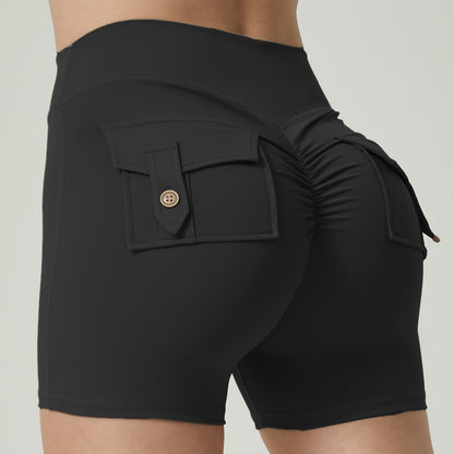The 'Stride' High-Waisted Side-Pocket Yoga Shorts