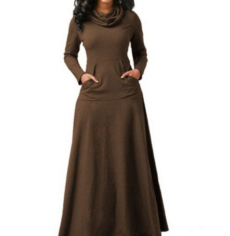 The 'Willow' Scarf-Neck Paneled Swing Dress