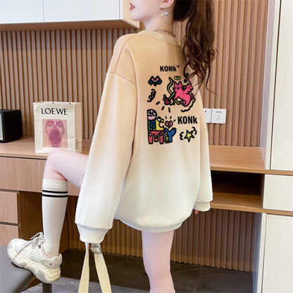 Premium Color-block Long Sleeve Crew Neck Sweatshirt