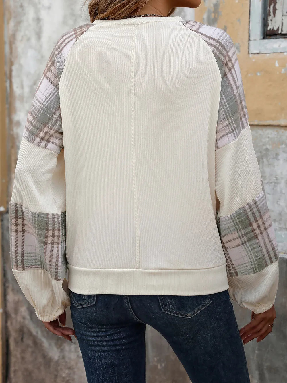 round neck casual pullover top

