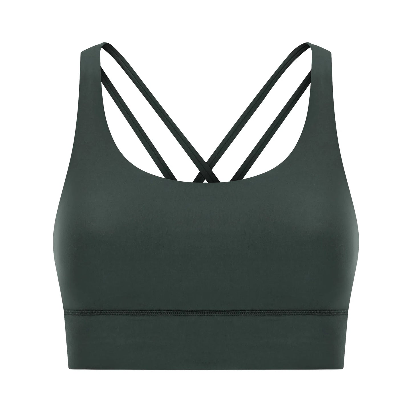 Cross back yoga bra brushed bare high-strength shock-absorbing gathering sports vest for women