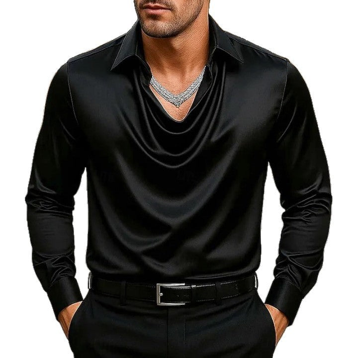 The 'Modern-Classic' Solid Cuban Collar Shirt