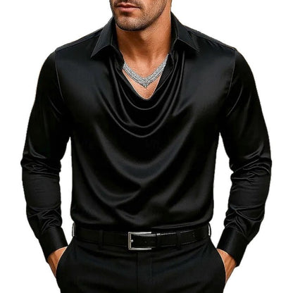 The 'Modern-Classic' Solid Cuban Collar Shirt
