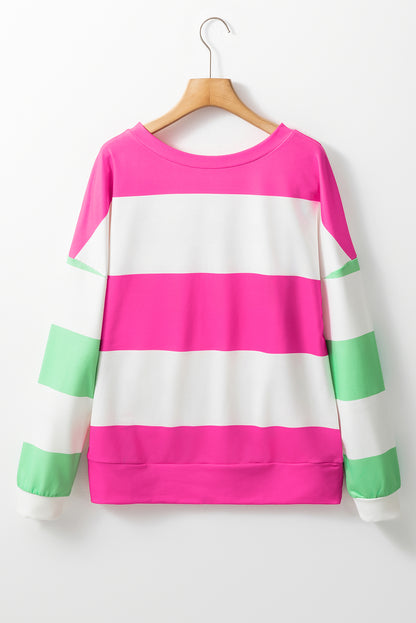 Women’s Pastel Colorblock Long Sleeve Top