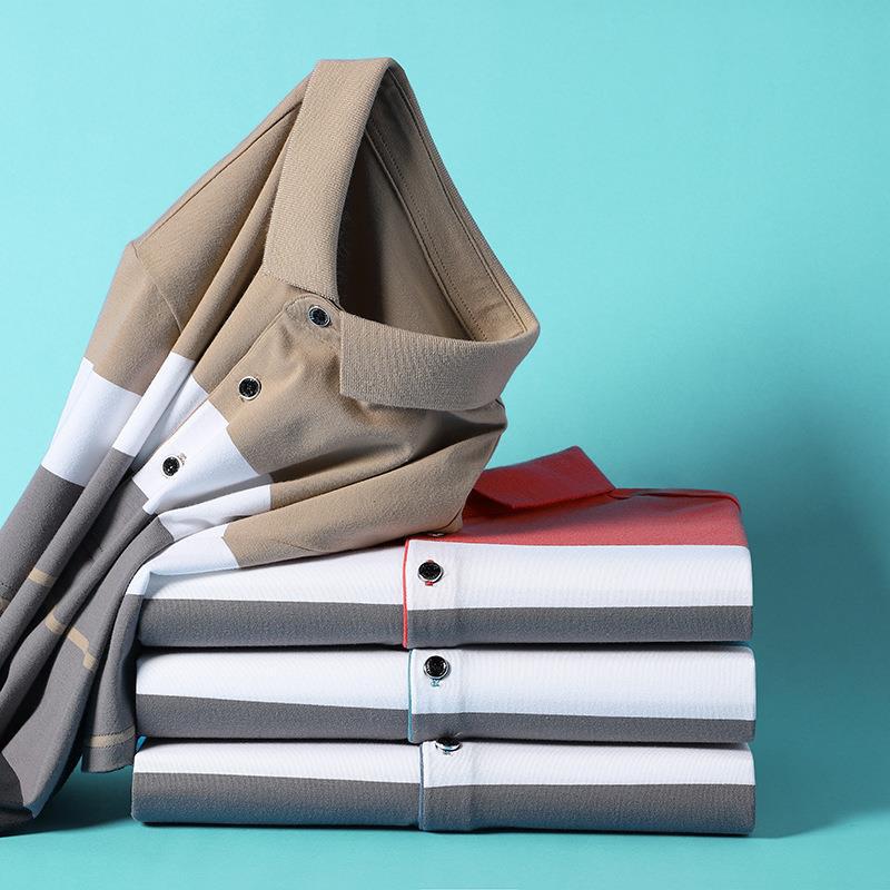 The 'Prestige' Men's Cotton Striped Business Polo